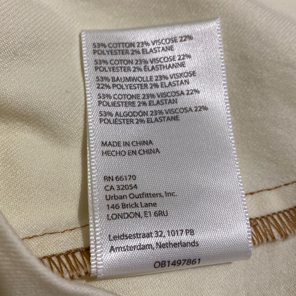 Urban Outfitters Jenny Denim Bustier Mini Dress Ivory Size Small - Picture 9 of 11